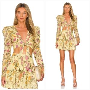 HEMANT AND NANDITA Pria Crop Top in Yellow Size XS NWT